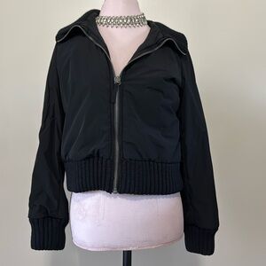 R.E.D. Valentino black bomber jacket in size 40